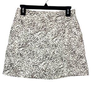 Free People Fake Out Leopard Print Faux Wrap Skirt Vegan Leather - Size 4